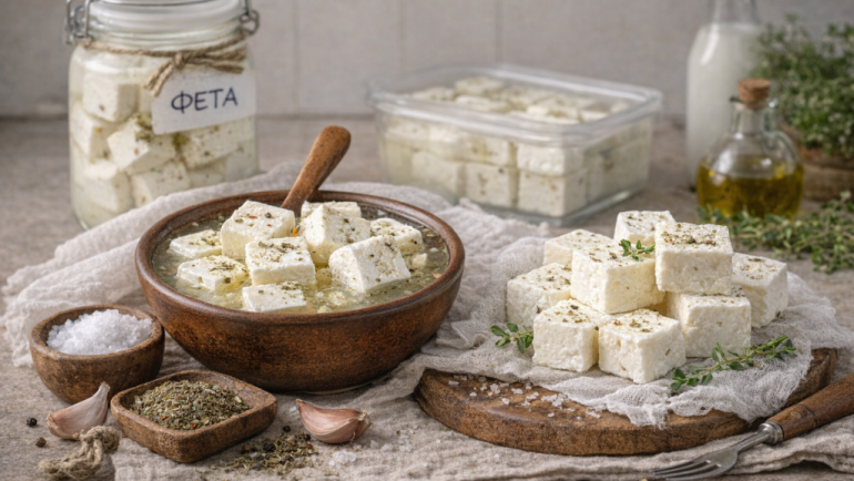 Производство на ФЕТА тип на сирење