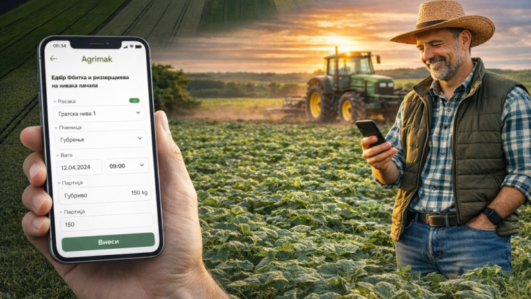 Со АГРИМАК евидентирај активности и имај целосна контрола на твојата фарма