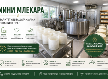 Потребна опрема за преработка на млеко на фарма