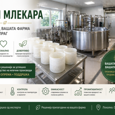 Потребна опрема за преработка на млеко на фарма